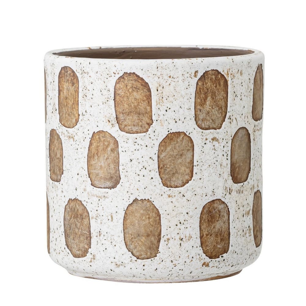Vase Terre cuite Blanc 12X12