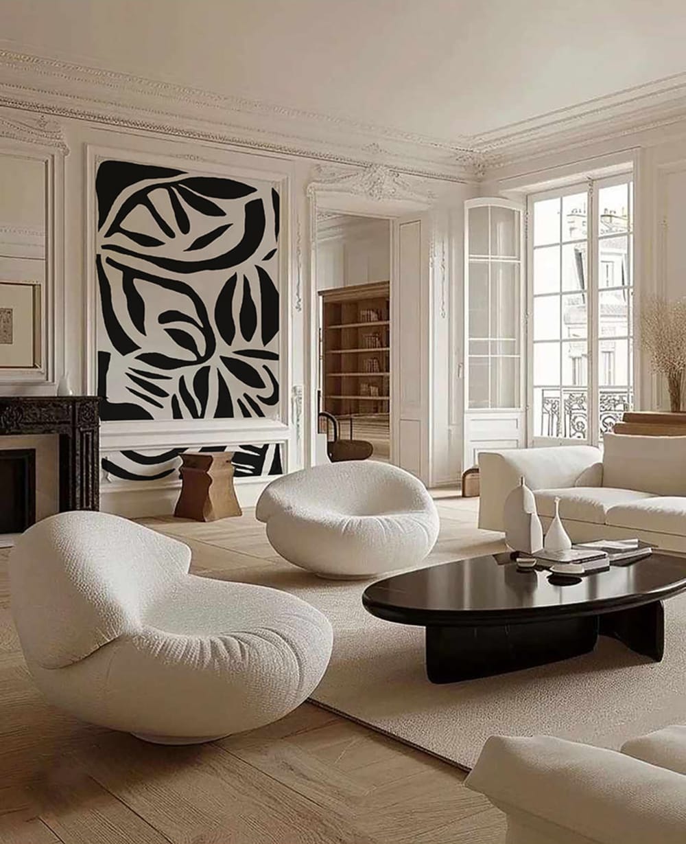 Papier peint panoramique bohème noir – h300 x l600 cm (12 lés)