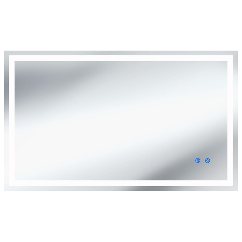 Miroir de salle de bain LED commande tactile réglable 60 x 100 cm