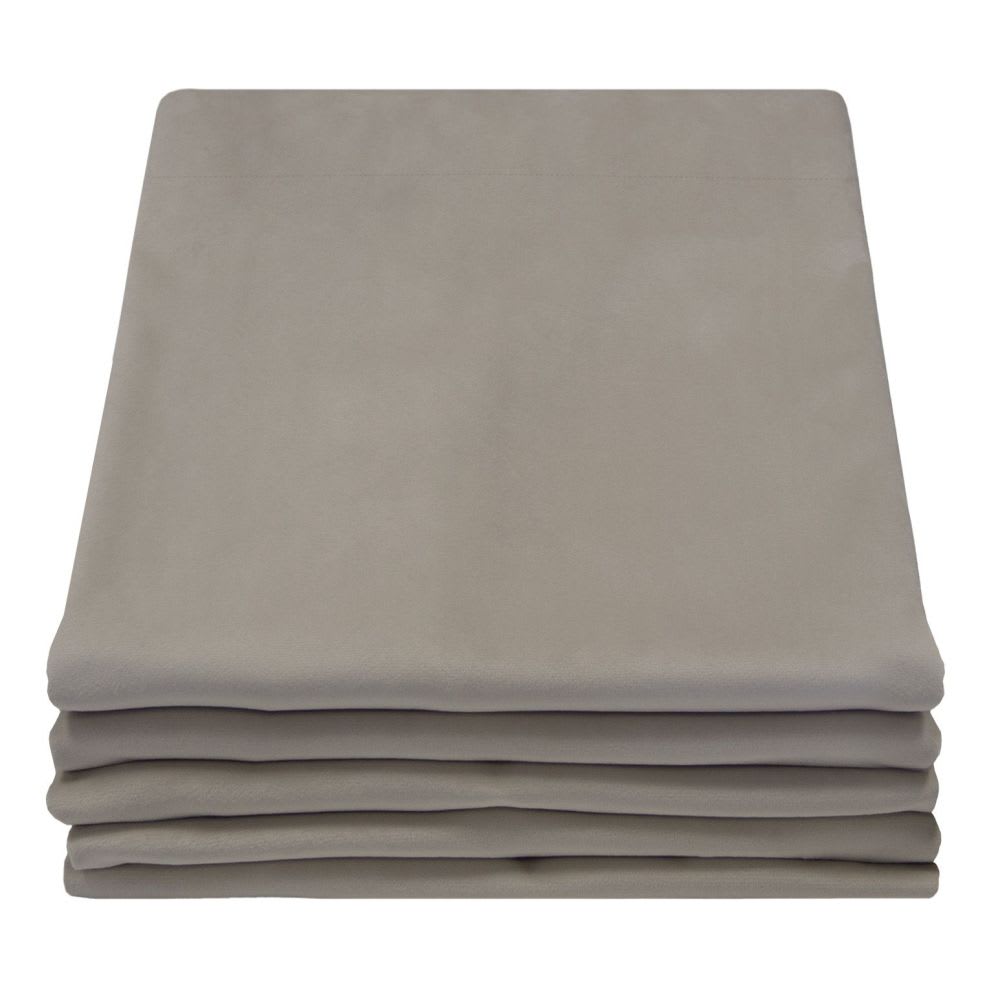 Venise rideau phonique velours galon fronceur gris mc740 130lx260h — vue 3