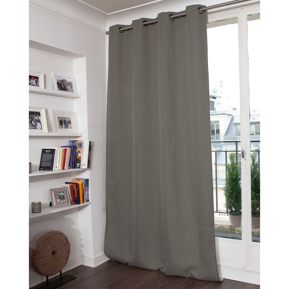 Rideau Phonique Oeillets Gris MC740 130x260