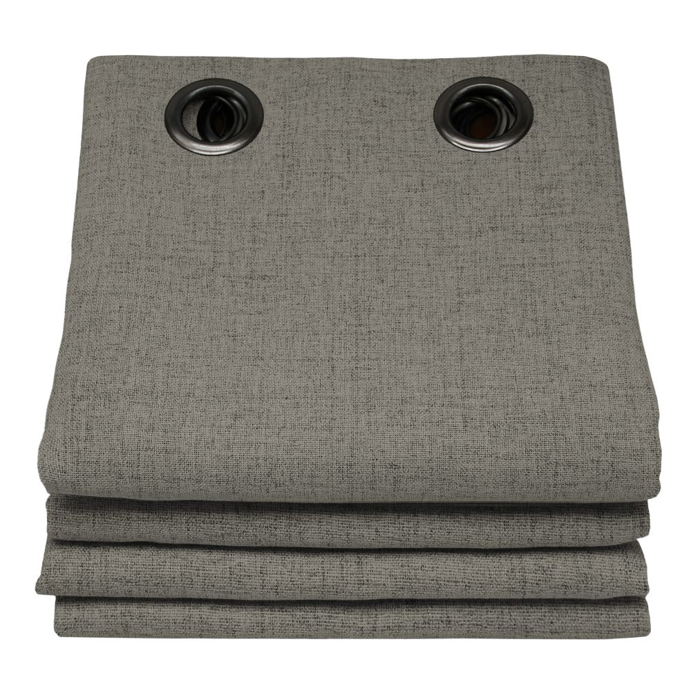 Rideau phonique oeillets gris mc740 130lx260h — vue 3