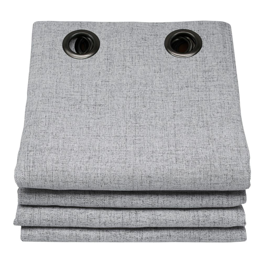 Rideau phonique oeillets gris mc733 130lx260h — vue 3