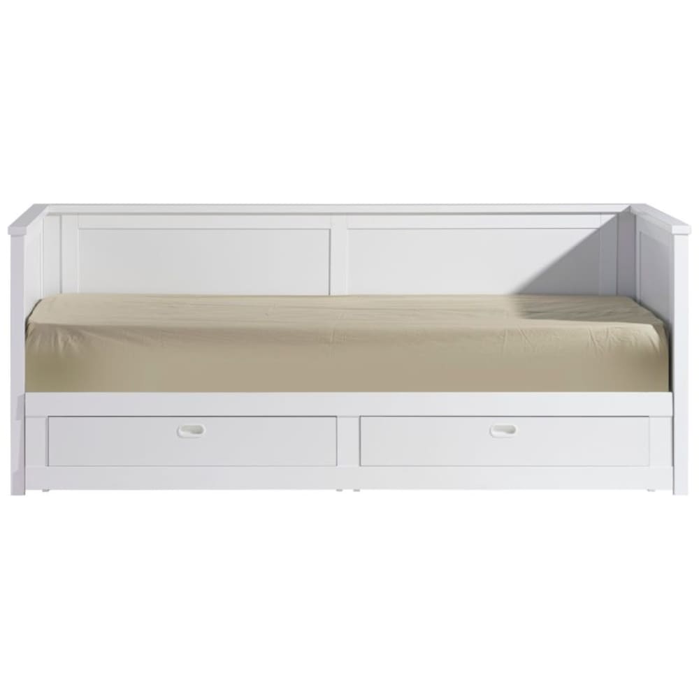 Divan extensible avec matelas blanc 160x200cm