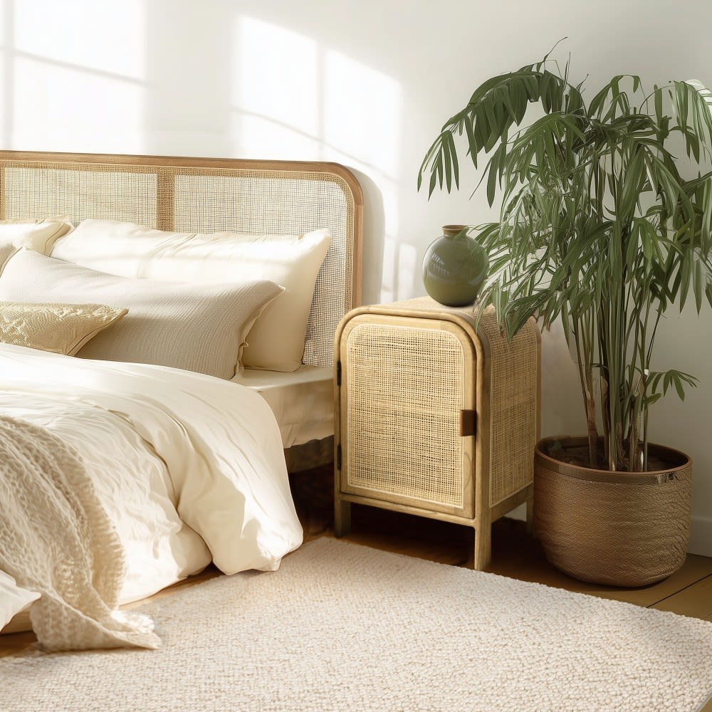 Nachttisch Mindi und natürlichem Rattan - Maisons Du Monde