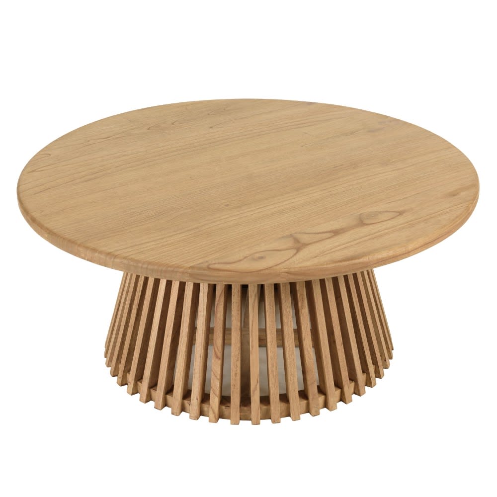 Table basse ronde 90cm en bois de mindi