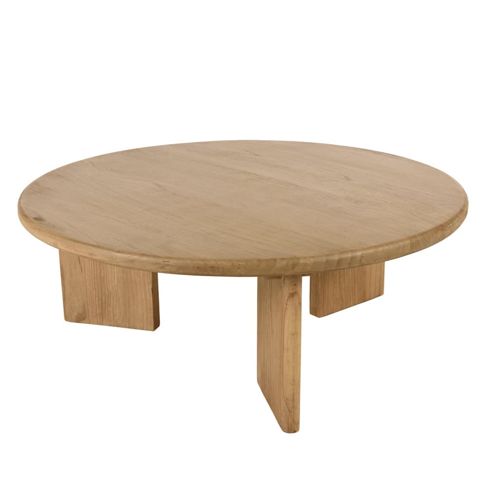 Table basse ronde 80cm en bois de mindi