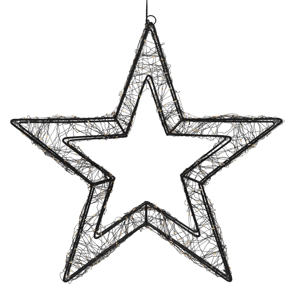 Estrella de Navidad LED decorativa colgante 38 cm, con temporizador