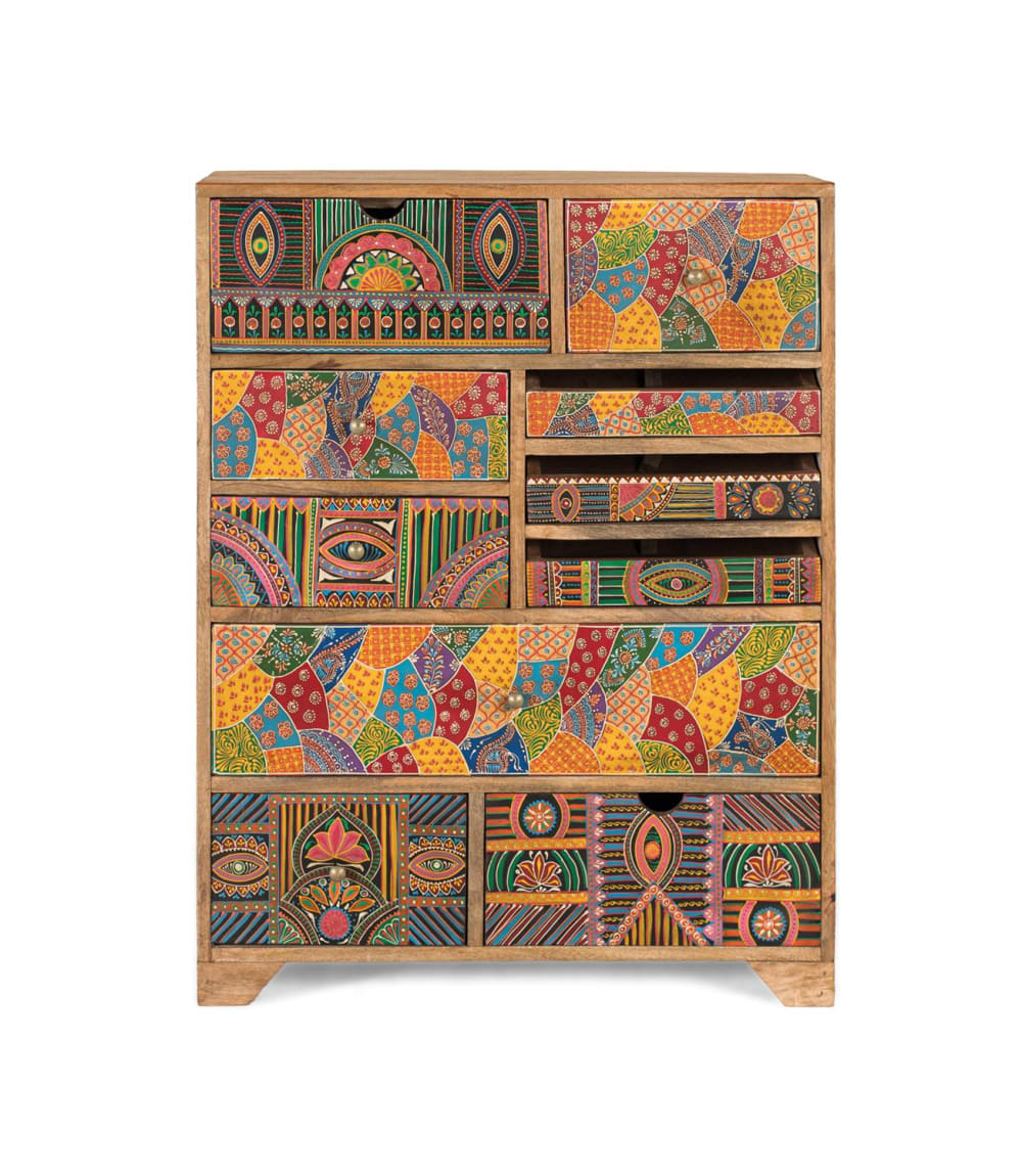 Buffet haut en bois de manguier massif 90 cm de hauteur