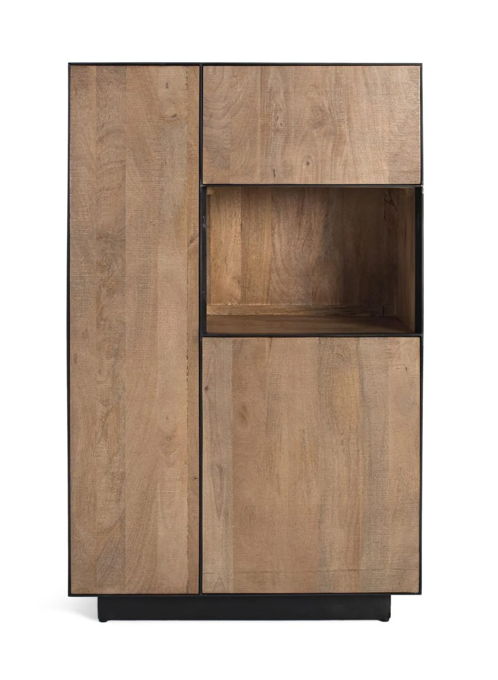 GINER Y COLOMER Hohes Sideboard aus natürlichem Mangoholz 190 cm Braun