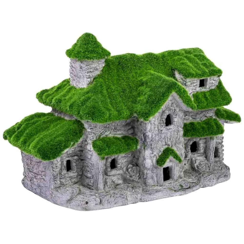 figura decoracion caseta 27x23x40h cm  verde