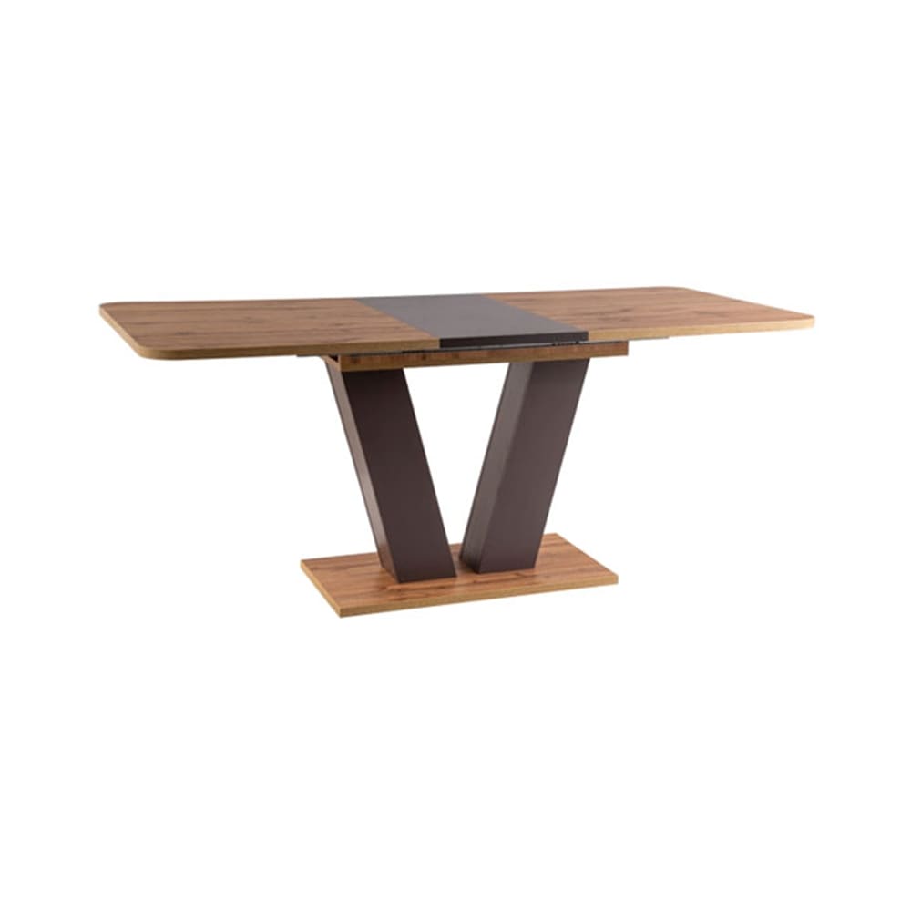 Feldmann-Wohnen Esstisch ausziehbar aus Spanplatte, 136-176x80x76cm, braun style modern - Spanplatte
