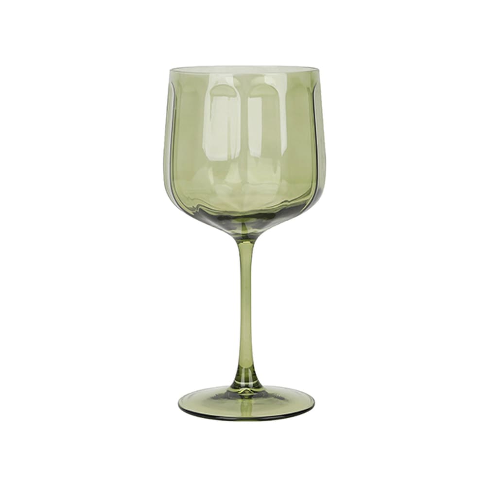 Lot de 4 verres à pied en verre 49cl verts