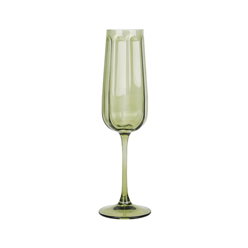 Lot de 4 flûtes en verre 24cl vertes