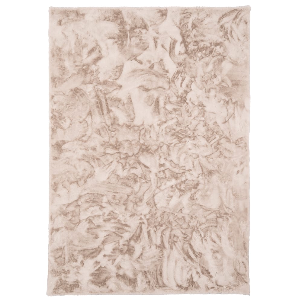 Tapis en fausse fourrure beige 70x140 cm