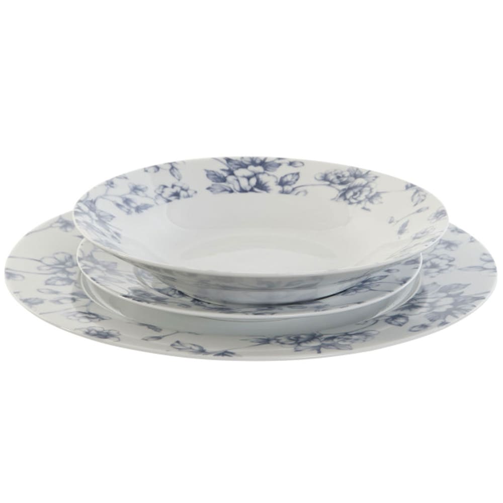 Service de 18 assiettes - porcelaine