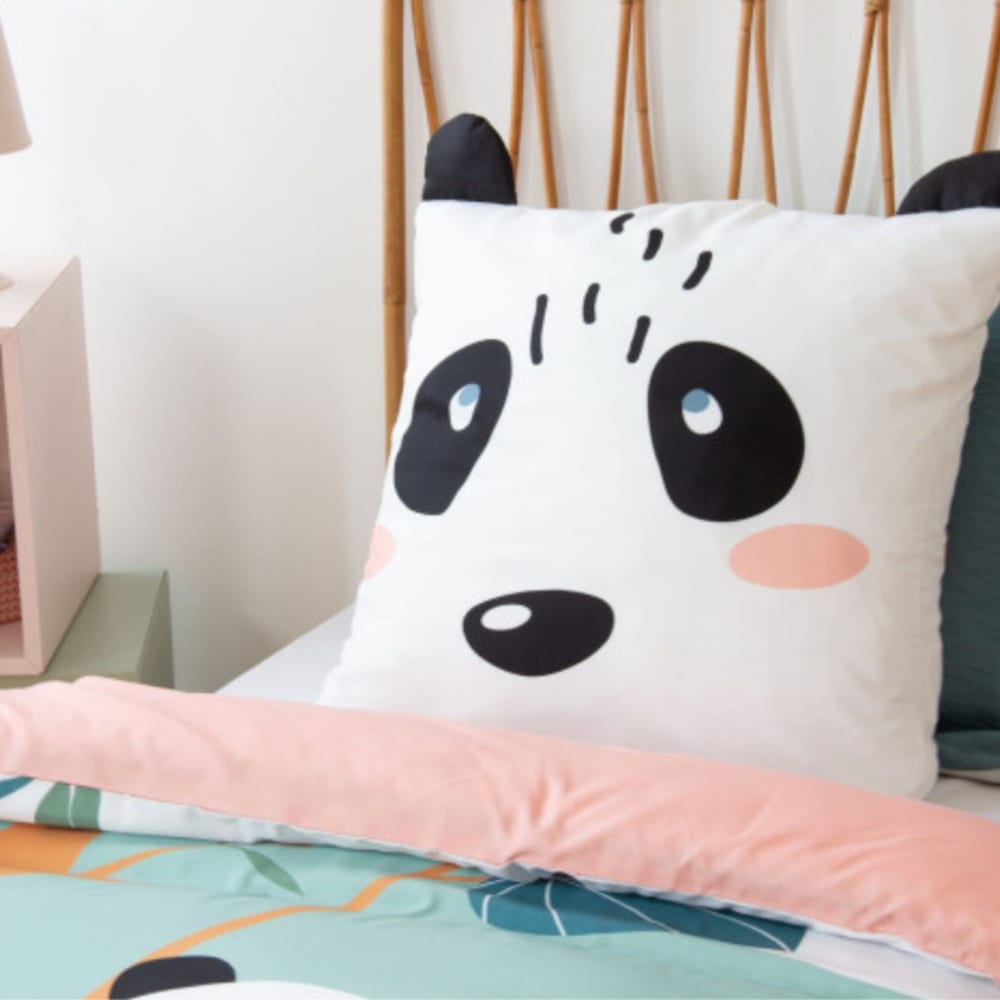 Parure de lit enfant Panda – 140x200 cm + 1 taie – Coton imprimé - Maisons du Monde