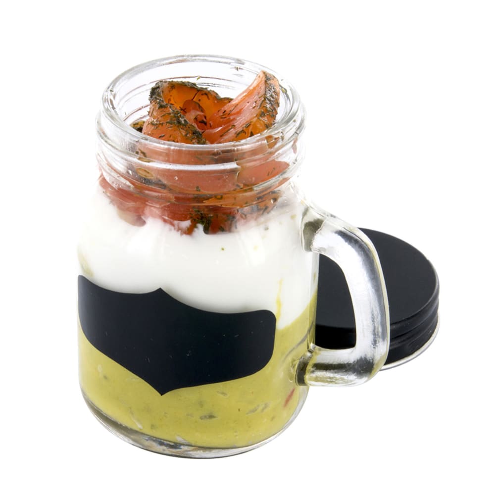 Bocal à poignée et couvercle hermétique 10 cl noir - Maisons du Monde