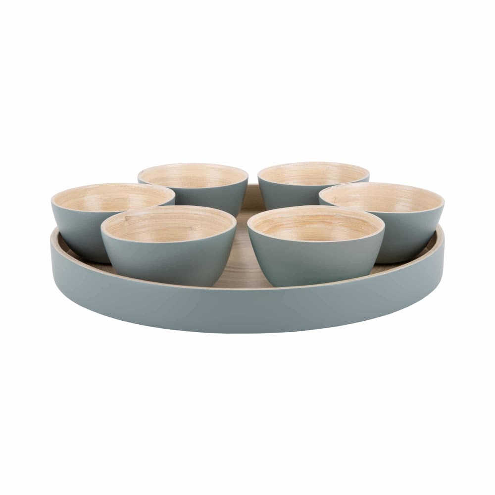 Plat bambou vert 32x32x6cm