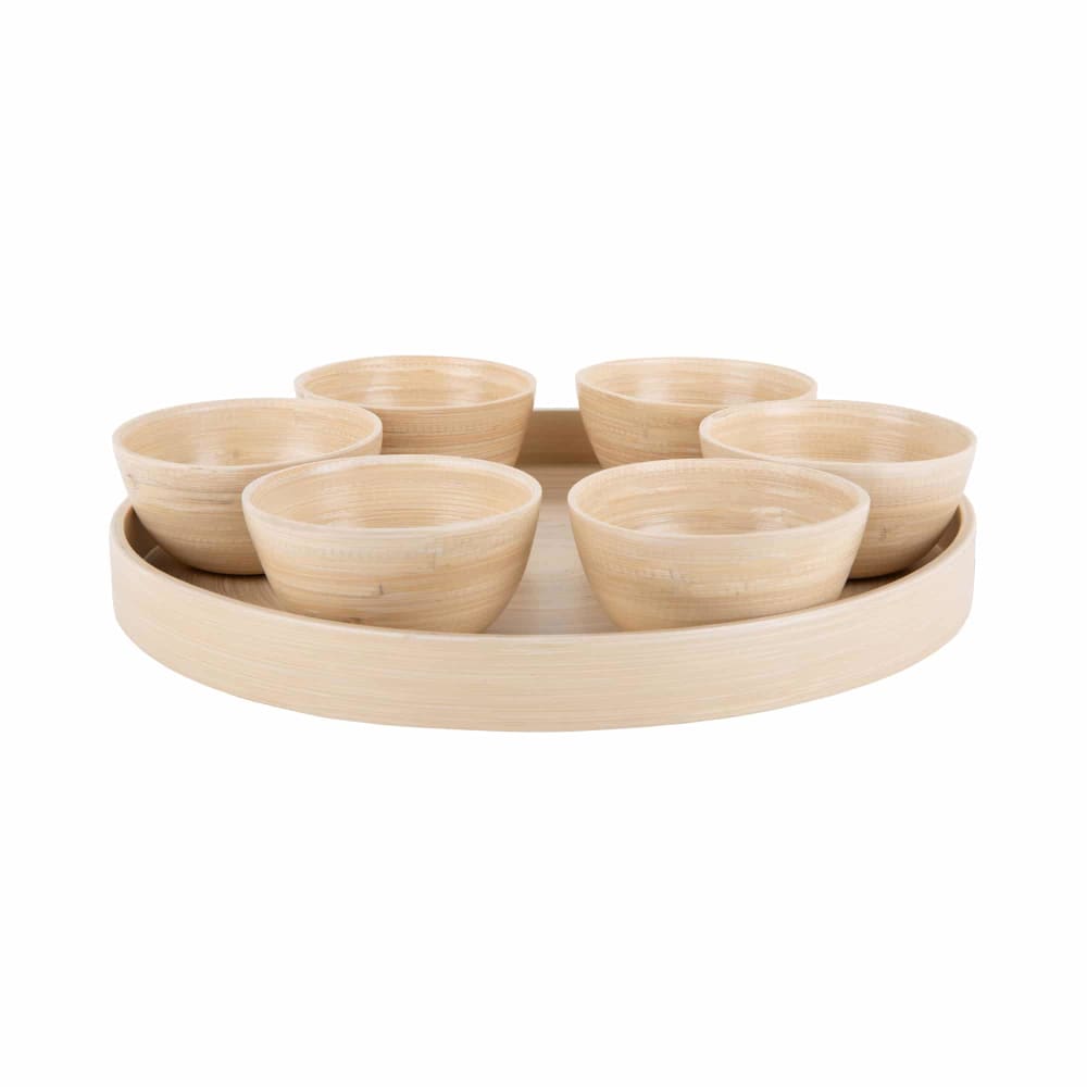 plat bambou naturel 32x32x6cm