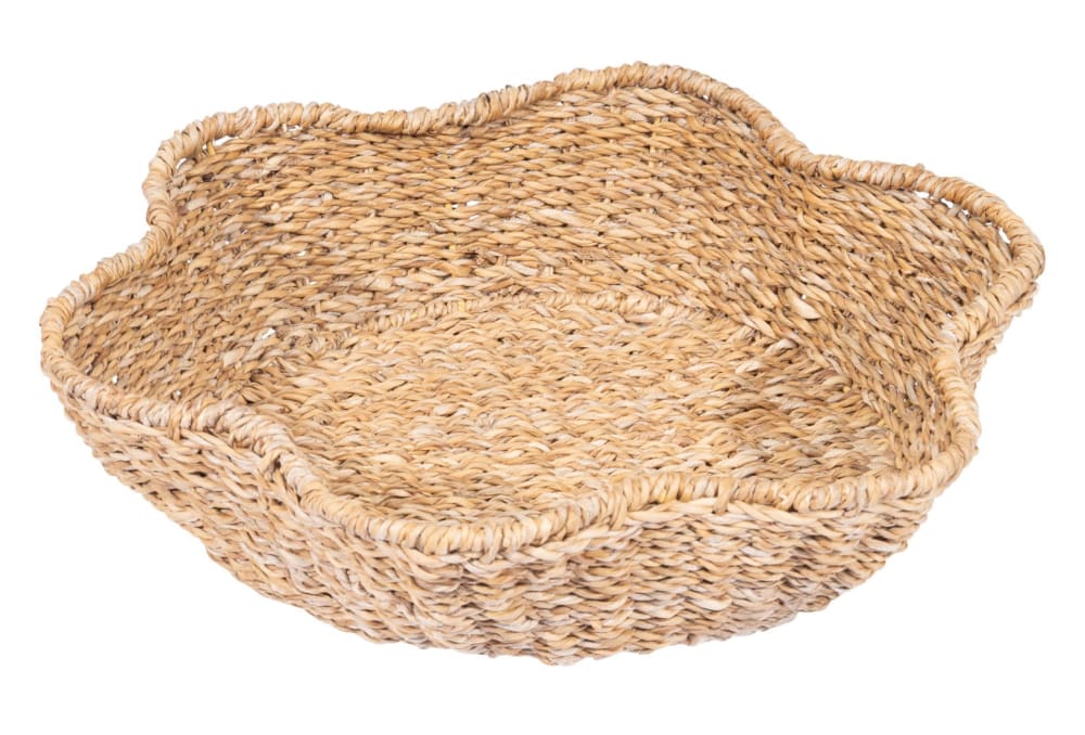 Corbeille en fibres naturelles marron — vue 3