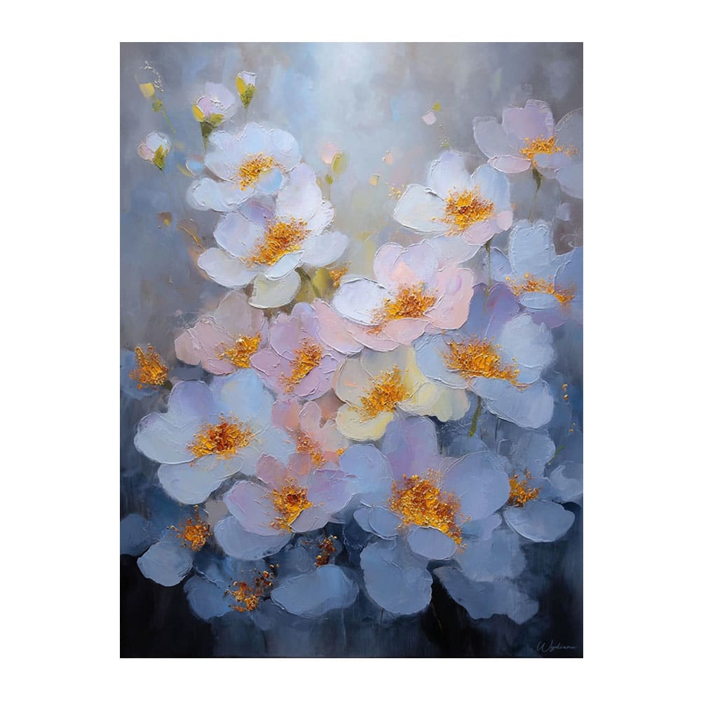 Tableau avec fleurs alu-dibond multicolore 30x40 cm