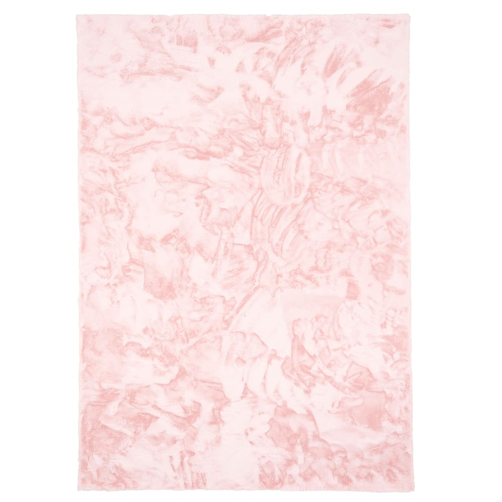 Tapis en fausse fourrure rose 70x140 cm