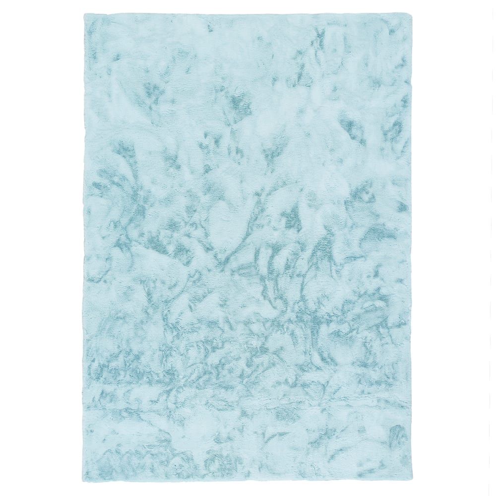 Tapis en fausse fourrure turquoise 70x140 cm