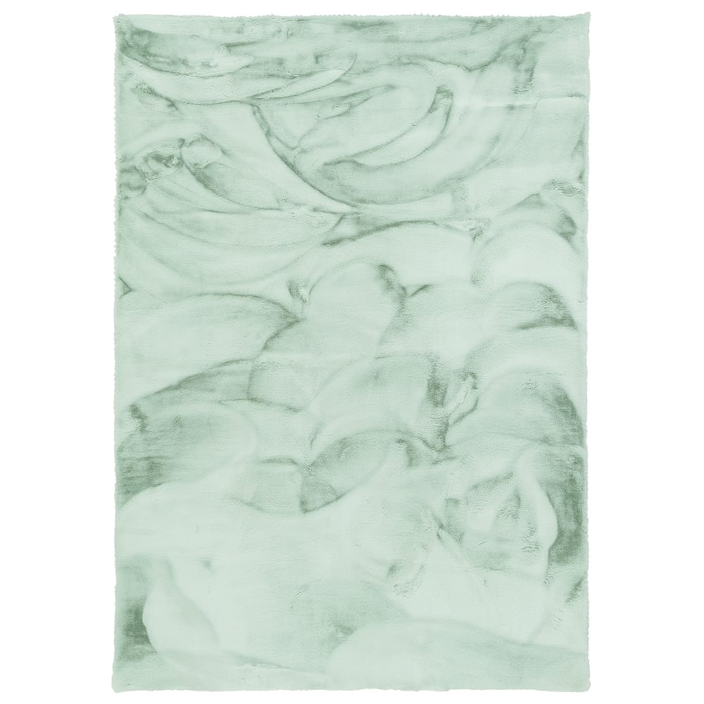 Tapis en fausse fourrure vert menthe 70x140 cm
