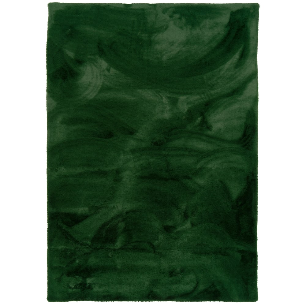 Tapis en fausse fourrure vert sapin 60x90 cm