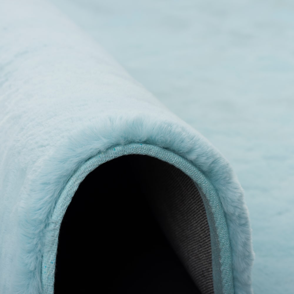 Tapis en fausse fourrure turquoise 180x250 cm — vue 4