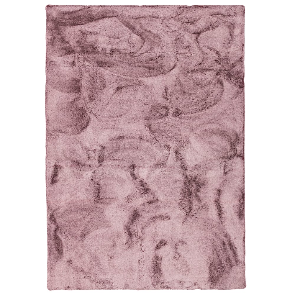 Tapis en fausse fourrure rose framboise 60x90 cm
