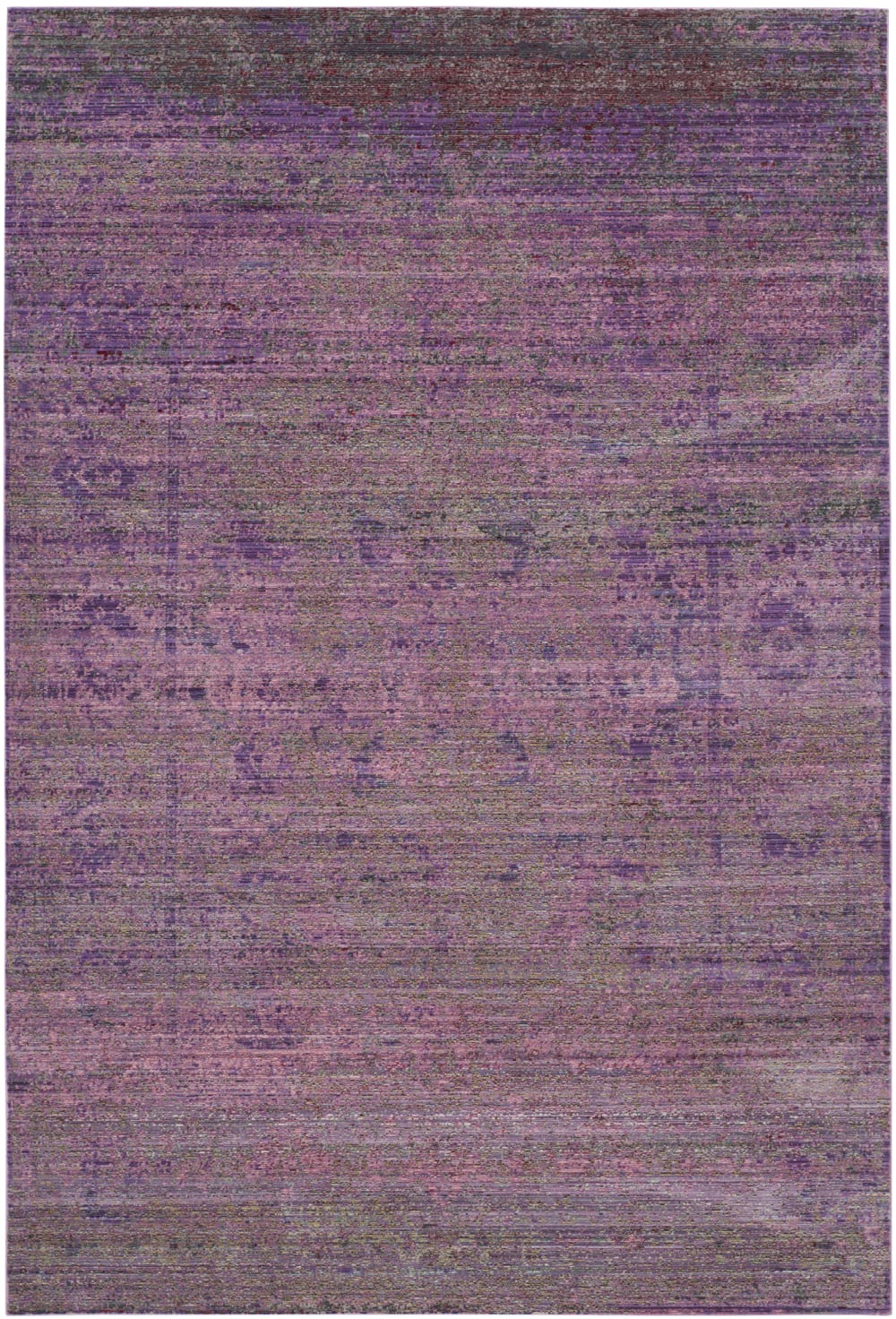Tapis artisanat inspiré en polyester violet/multicolore, 152 x 244 cm