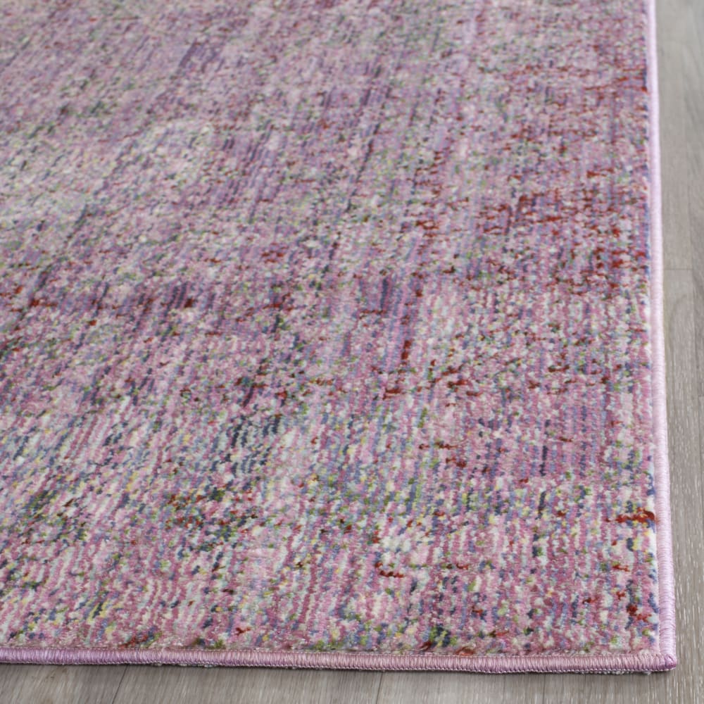 Tapis artisanat inspiré en polyester violet/multicolore, 152 x 244 cm — vue 4