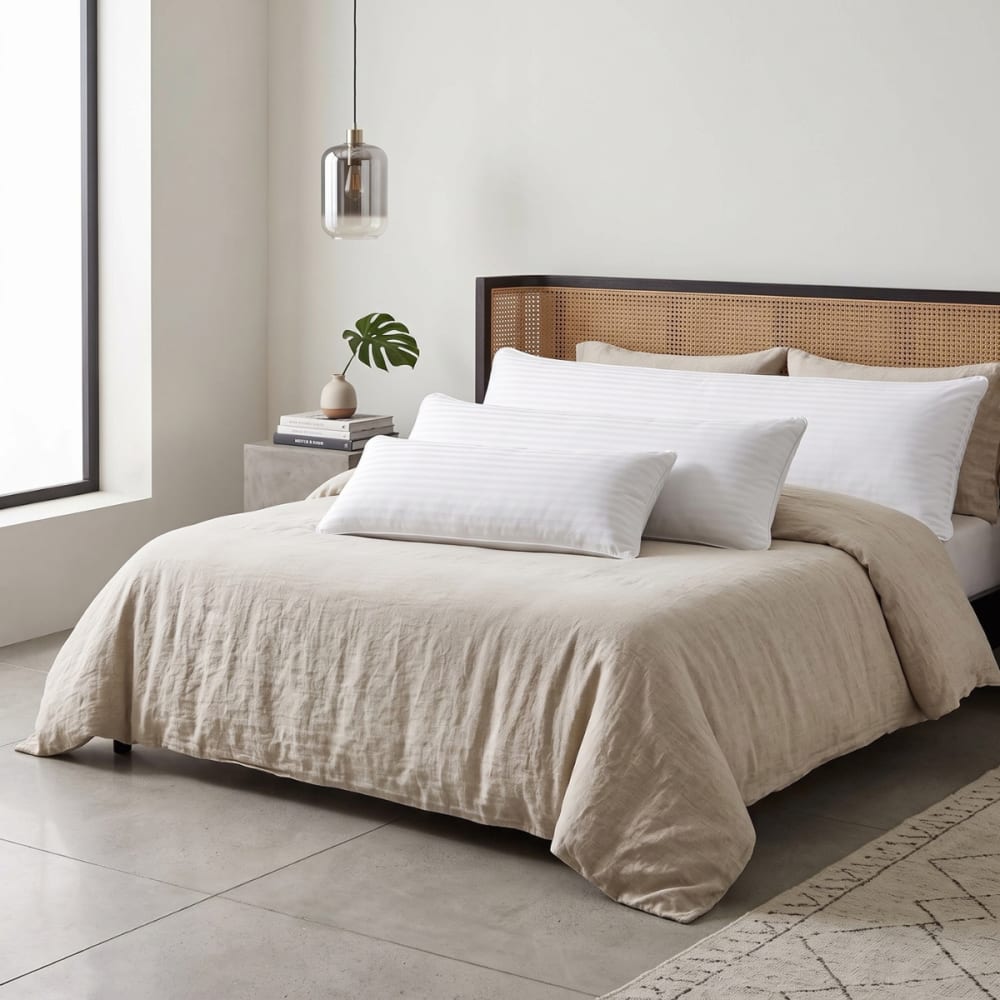 Reca Bedding Memory-Nackenrolle, abnehmbar, mikroperforiert 150x40 cm Weiß Pes - Polyester