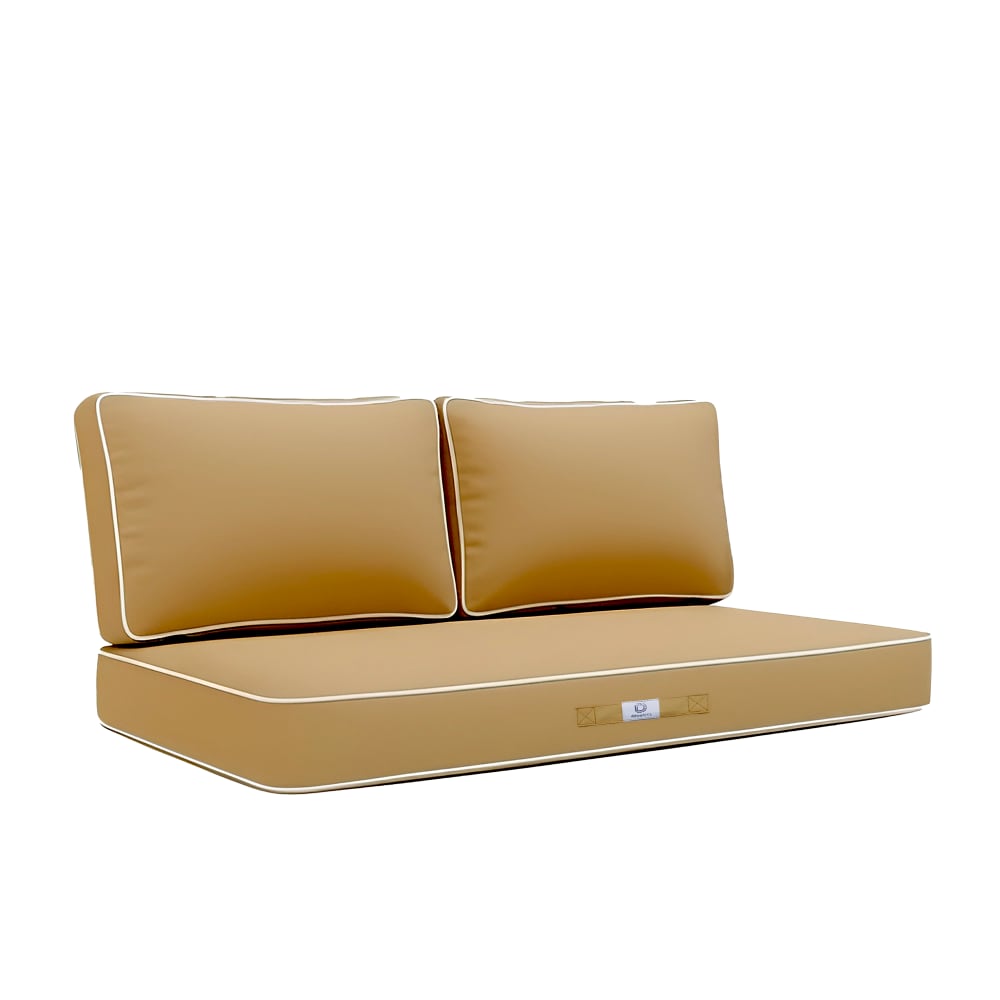 Coussins salon jardin premium déhoussable 100x50cm Moka