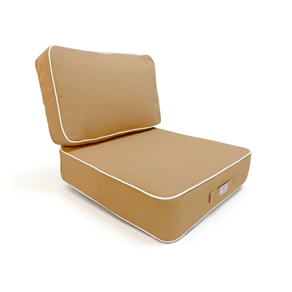 Coussins salon jardin premium déhoussable 50x50cm Moka