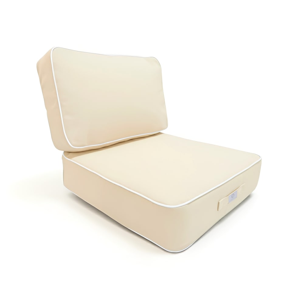 Coussins salon jardin premium déhoussable 60x60cm Jaune beurre