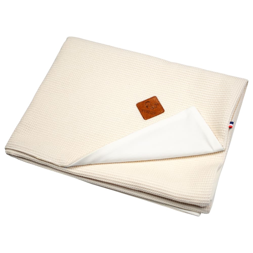 Couverture été bébé enfant en coton beige 100x70 cm Couverture été bébé enfant en coton beige 100x70 cm