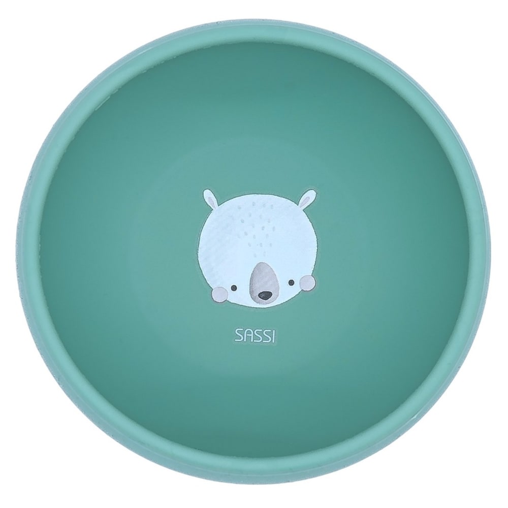 Sassi Junior Silikonschale mit saugfunktion - tiere style exotic GRÜN SILIKON-ORGANOSILOXAN Kinder