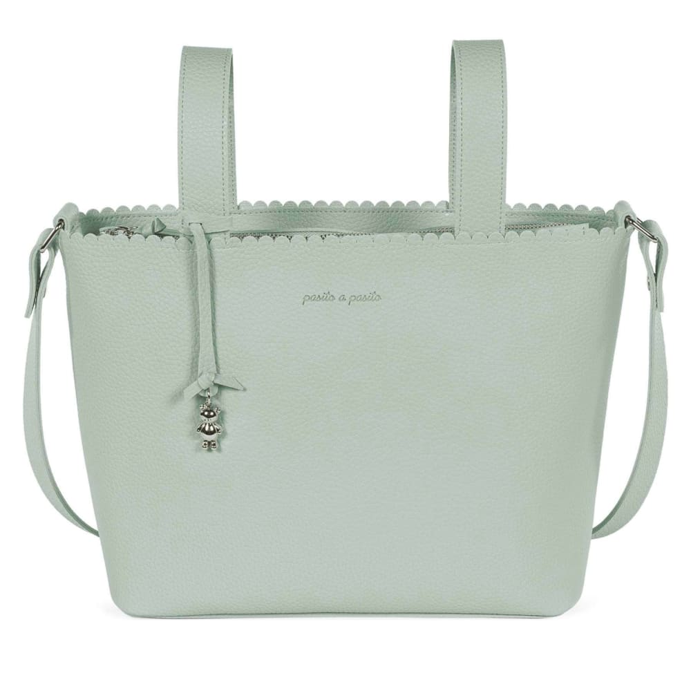 PASITO A PASITO Wickeltasche organizer für kinderwagen crossbody icon GRÜN Öko-Tex Zertifikat LEDER Baby