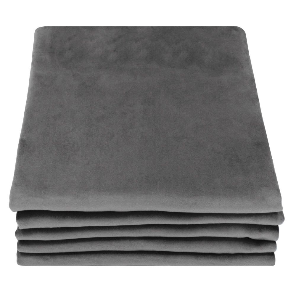 Venise Rideau phonique Velours Galon fronceur Gris MC09 130x260