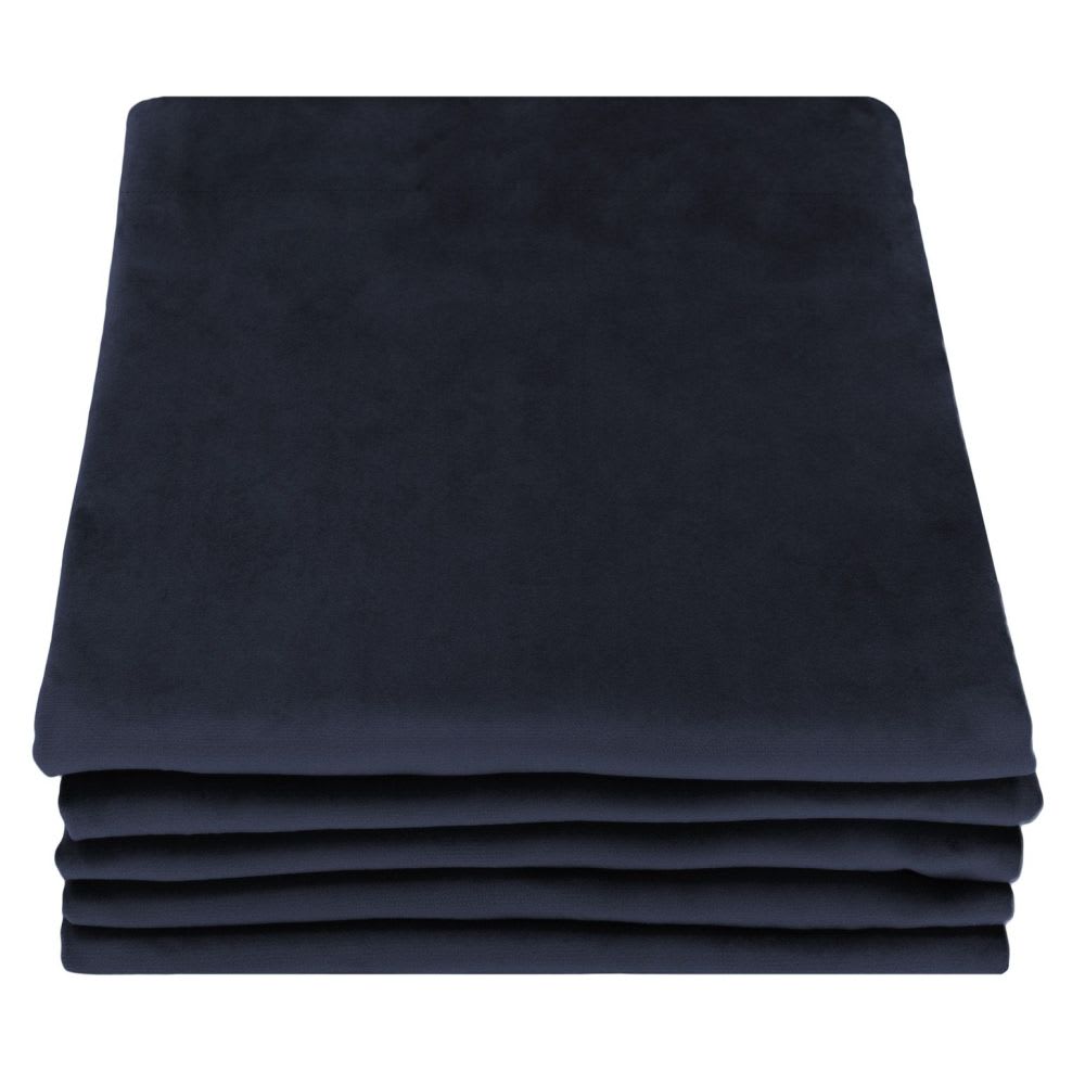 Venise Rideau phonique Velours Galon fronceur Bleu MC412 130x260