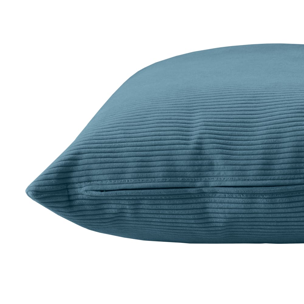 Coussin velours bleu rectangulaire 50x30 cm