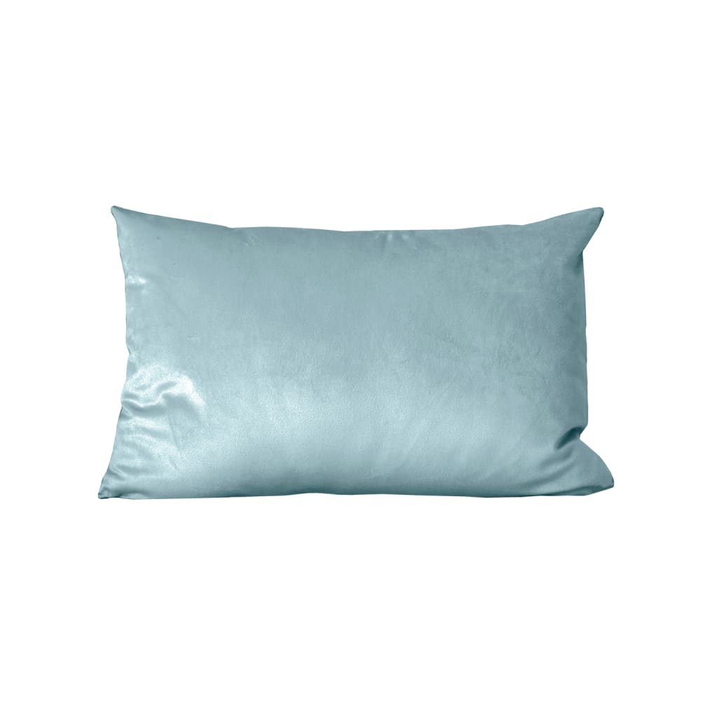 Coussin rectangulaire velours bleu clair 50x30 cm
