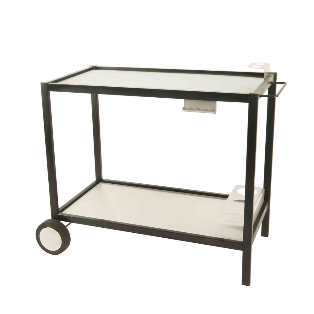 Desserte simple et pratique en acier métal noir 106.5x58x86.5 cm