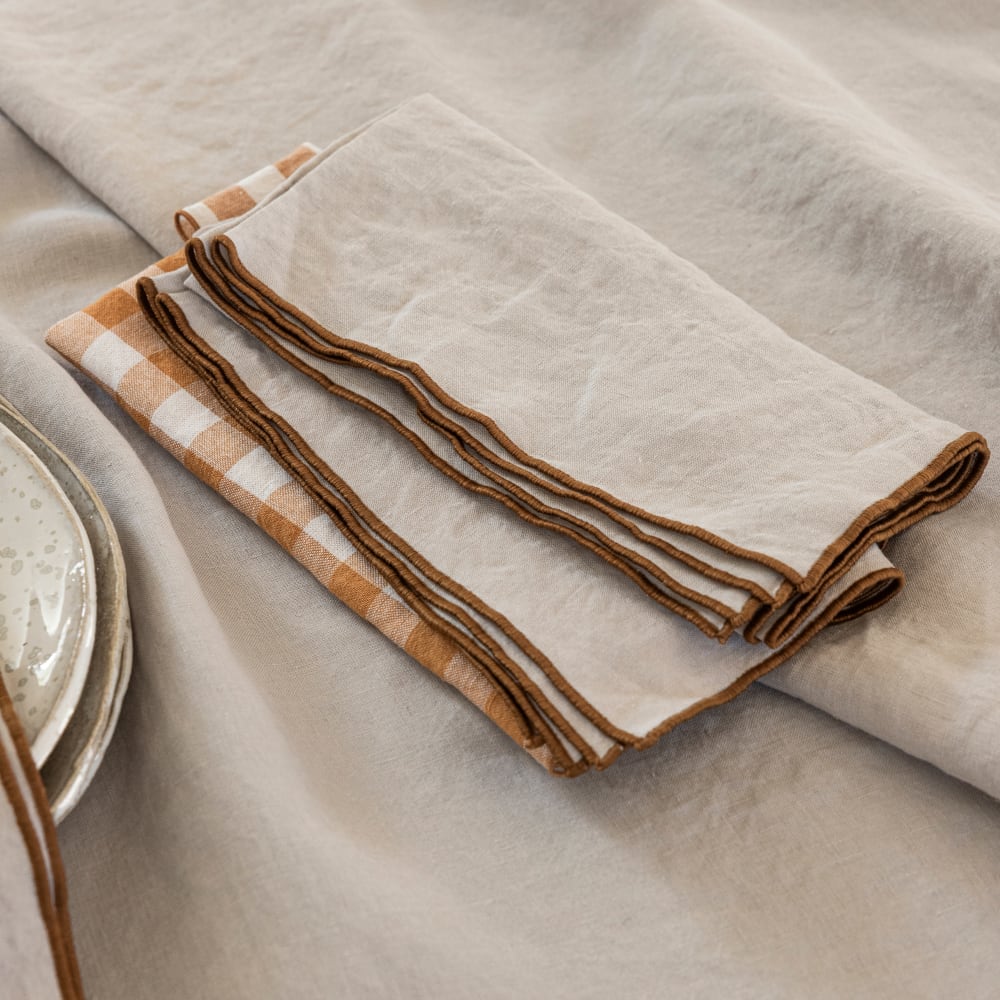 Serviette de table en lin lavé Lin 45x45cm - Lot de 2 - Maisons du Monde