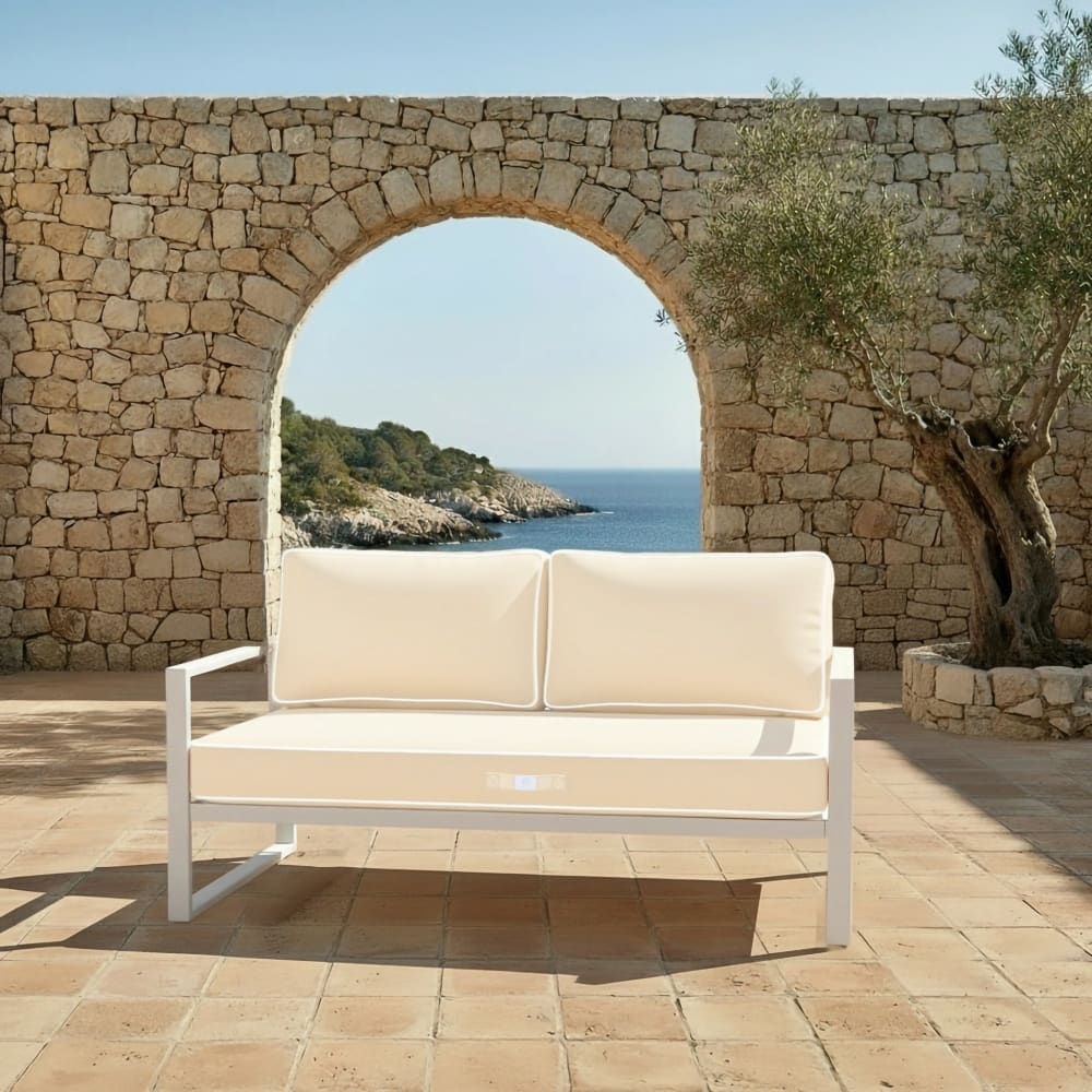 Coussins salon jardin premium déhoussable 120x60cm Jaune beurre