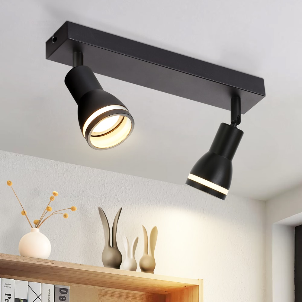 Hobbs - Deckenstrahler aus Metall, Schwarz, L 30 cm, GU10, max.