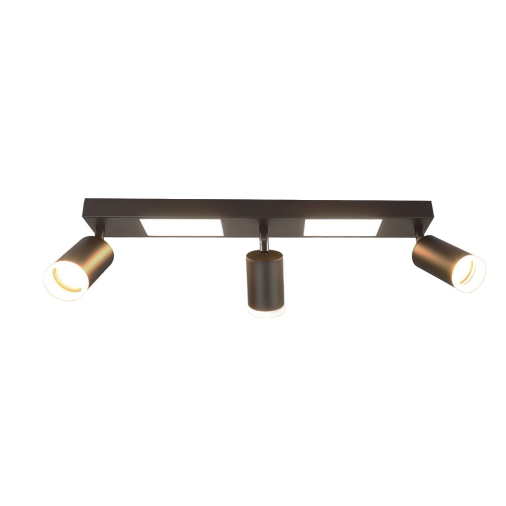 Nettlife Near - Deckenstrahler aus Metall, Schwarz, L 51 cm, GU10, max. 20 W style modern Schwarz Metall